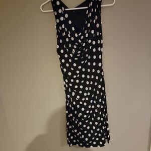 Ronni Nicole Black and White Polka Dot Midi Dress
